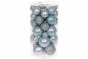 Набір новорічних кульок BonaDi пластик 40 шт. D-3,4,5,6 см. 47-038