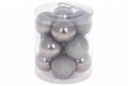 Набір новорічних кульок BonaDi пластик 12 шт. D-4 см. 147-147