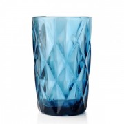 Комплект синіх скляних склянок Flora 350 мл. 5 штук. 30641