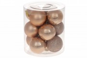 Набір новорічних кульок BonaDi пластик 12 шт. D-4 см. 47-010