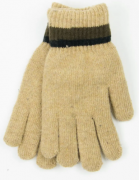 Подростковые зимние перчатки для мальчиков L  - 19-7-78 бежевый