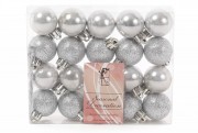 Набір новорічних кульок BonaDi пластик 20 шт. D-3 см. 147-105