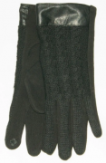 Женские трикотажные стрейчевые перчатки для сенсорных телефонов - №18-1-12  L  черный