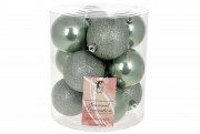 Набір новорічних кульок BonaDi пластик 12 шт. D-8 см. 147-532