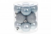 Набір новорічних кульок BonaDi пластик 12 шт. D-4 см. 47-011