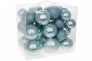 Набір новорічних кульок BonaDi пластик 26 шт. D-6,8,10 см.147-504