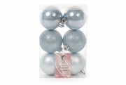Набір новорічних кульок BonaDi пластик 6 шт. D-6 см. 147-279