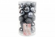 Набір новорічних кульок BonaDi пластик 40 шт. D-3,4,5,6 см. 147-877