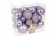 Набір новорічних кульок BonaDi пластик 26 шт. D-6,8,10 см.147-503