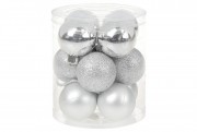 Набір новорічних кульок BonaDi пластик 12 шт. D-4 см. 147-185