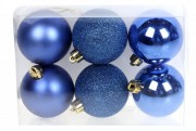 Набір новорічних кульок BonaDi пластик 6 шт. D-6 см. 147-825