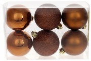 Набір новорічних кульок BonaDi пластик 6 шт. D-6 см. 47-013