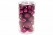 Набір новорічних кульок BonaDi пластик 40 шт. D-3,4,5,6 см. 147-515