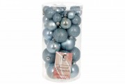 Набір новорічних кульок BonaDi пластик 40 шт. D-3,4,5,6 см. 147-888