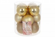 Набір новорічних кульок BonaDi пластик 12 шт. D-8 см. 147-347