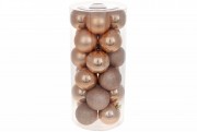 Набір новорічних кульок BonaDi пластик 24 шт. D-6 см. 47-014