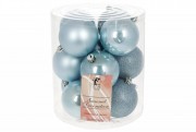 Набір новорічних кульок BonaDi пластик 12 шт. D-8 см. 147-859
