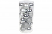 Набір новорічних кульок BonaDi пластик 24 шт. D-6 см. 147-194