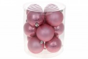 Набір новорічних кульок BonaDi пластик 12 шт. D-8 см. 47-028