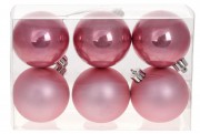 Набір новорічних кульок BonaDi пластик 6 шт. D-6 см. 47-012