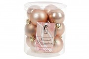 Набір новорічних кульок BonaDi пластик 12 шт. D-4 см. 147-007