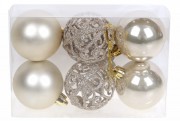 Набір новорічних кульок BonaDi пластик 6 шт. D-6 см. 147-333