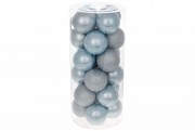 Набір новорічних кульок BonaDi пластик 24 шт. D-6 см. 47-021