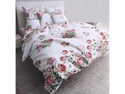 Комплект постельного белья 140191 бязь-голд евро, розы, белый