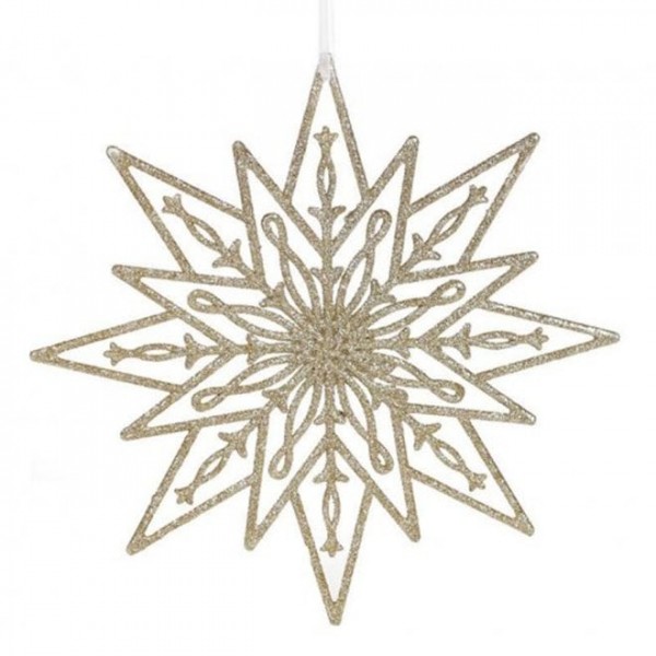 Новорічна підвіска Різдвяна зірка золота 24 см. Flora 13040