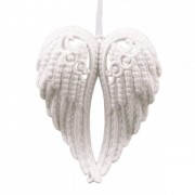 Новогодняя подвеска Крылья ангела белые Flora 11313
