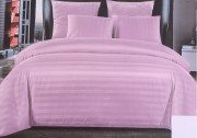 Комплект постельного белья 140290 Koloco полоска/розовый евро