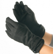 Женские перчатки из искусственной замши № 19-1-51-1 XL черный