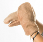 Женские перчатки из искусственного меха №19-21-3 M бежевый