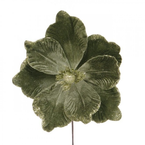Квітка новорічна Магнолія зелена 13124 Flora