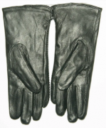 Женские кожаные зимние перчатки на меху кролика - F11-5 M черный