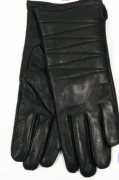 Женские кожаные перчатки на плюше - F21-2 S черный