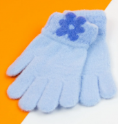Перчатки для девочек (арт. 21-25-31) XS голубой