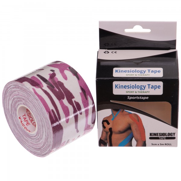 Кінезіо тейп (Kinesio tape) Zelart SP-Sport BC-0474-5 розмір 5смх5м Рожевий