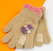 Перчатки для девочек подростков (арт. 21-25-26) XS  коричневый