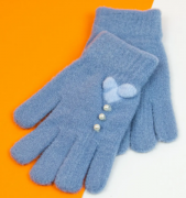 Перчатки для девочек подростков (арт. 21-25-28) M синий
