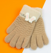 Перчатки для девочек подростков (арт. 21-25-27) XS коричневый