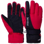 Перчатки горнолыжные теплые женские Zelart SP-Sport B-9997 р-р M-L Черный-Красный