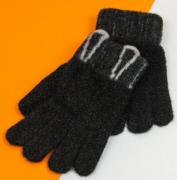 Перчатки для мальчиков и девочек с ушками (арт. 21-7-13а) S черный