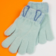 Перчатки для мальчиков и девочек с ушками (арт. 21-7-13а) S голубой