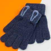 Перчатки для мальчиков и девочек с ушками (арт. 21-7-13а) S синий