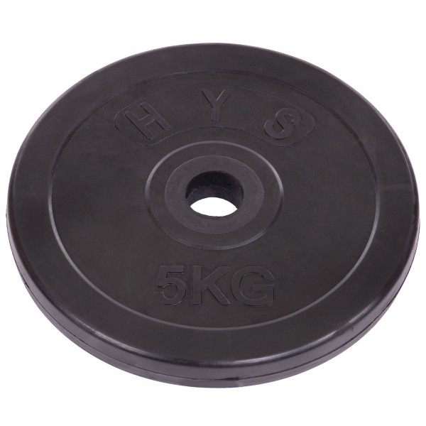 Млинці (диски) гумові SHUANG CAI SPORTS (ТА-1443-5) 30мм 5кг чорний