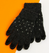 Яркие красивые перчатки №20-7-93 S черный