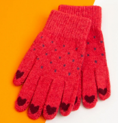 Яркие красивые перчатки №20-7-93 M красный