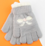 Перчатки для девочек (арт. 22-25-27) XS серый