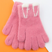 Перчатки для детей с дырочками на пальцах (арт. 22-25-50) XS розовый
